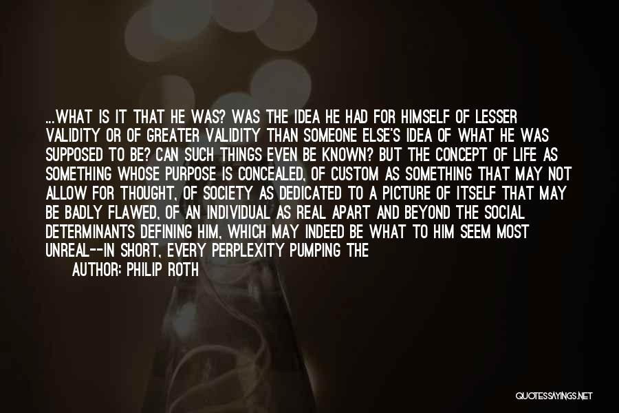 Philip Roth Quotes: ...what Is It That He Was? Was The Idea He Had For Himself Of Lesser Validity Or Of Greater Validity