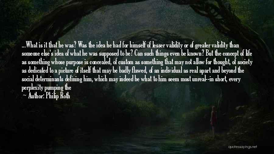 Philip Roth Quotes: ...what Is It That He Was? Was The Idea He Had For Himself Of Lesser Validity Or Of Greater Validity