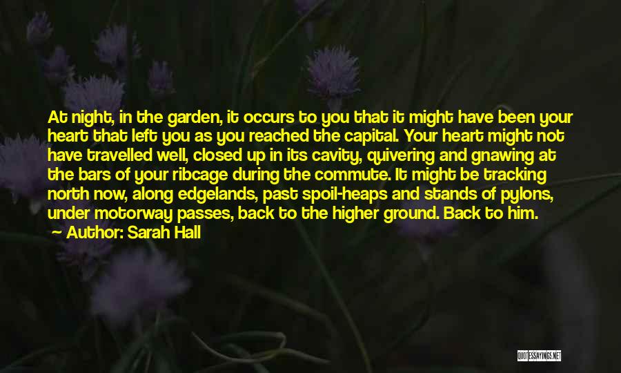 Sarah Hall Quotes: At Night, In The Garden, It Occurs To You That It Might Have Been Your Heart That Left You As