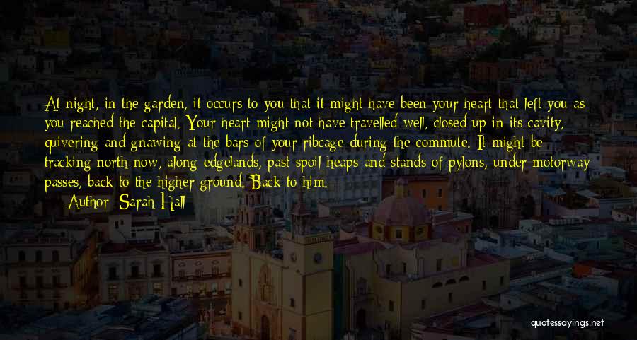 Sarah Hall Quotes: At Night, In The Garden, It Occurs To You That It Might Have Been Your Heart That Left You As