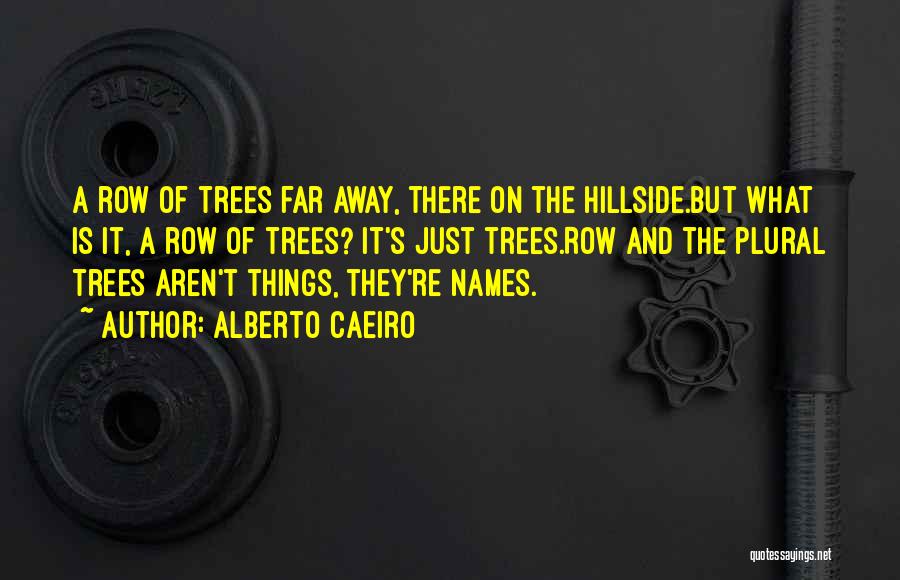 Alberto Caeiro Quotes: A Row Of Trees Far Away, There On The Hillside.but What Is It, A Row Of Trees? It's Just Trees.row