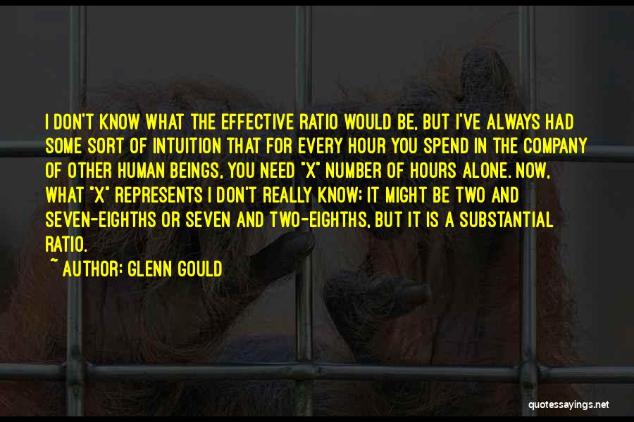 Glenn Gould Quotes: I Don't Know What The Effective Ratio Would Be, But I've Always Had Some Sort Of Intuition That For Every