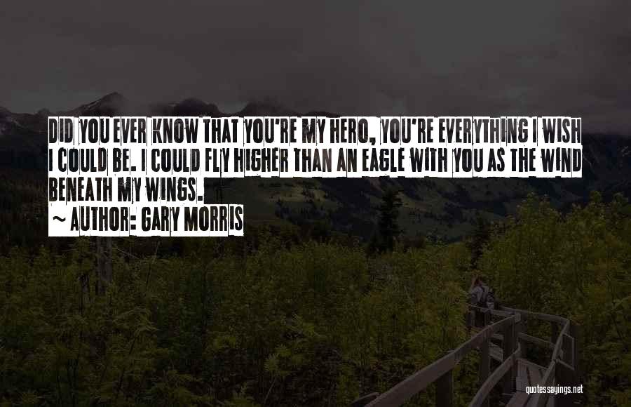 Gary Morris Quotes: Did You Ever Know That You're My Hero, You're Everything I Wish I Could Be. I Could Fly Higher Than