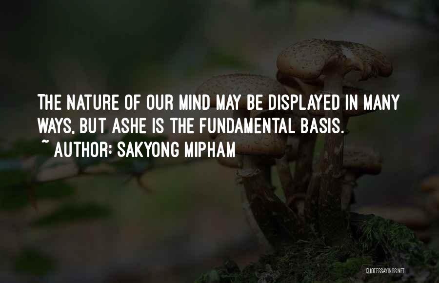 Sakyong Mipham Quotes: The Nature Of Our Mind May Be Displayed In Many Ways, But Ashe Is The Fundamental Basis.