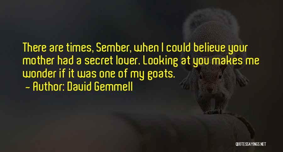 David Gemmell Quotes: There Are Times, Sember, When I Could Believe Your Mother Had A Secret Lover. Looking At You Makes Me Wonder