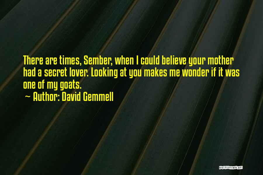 David Gemmell Quotes: There Are Times, Sember, When I Could Believe Your Mother Had A Secret Lover. Looking At You Makes Me Wonder