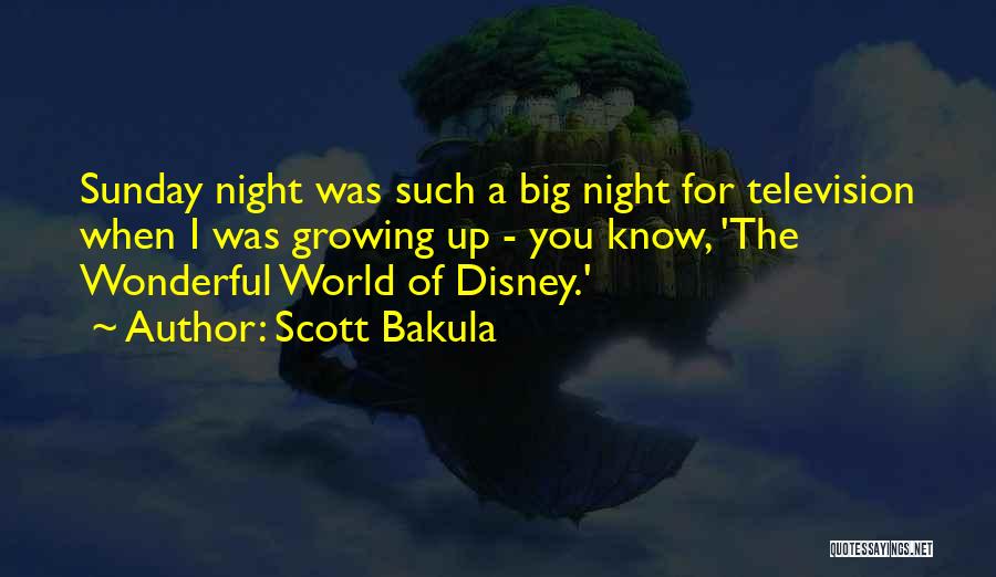 Scott Bakula Quotes: Sunday Night Was Such A Big Night For Television When I Was Growing Up - You Know, 'the Wonderful World