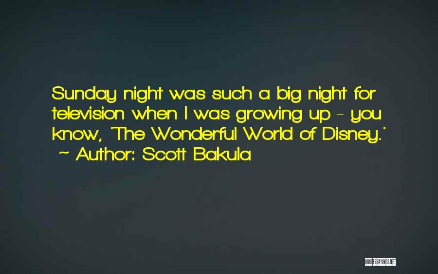 Scott Bakula Quotes: Sunday Night Was Such A Big Night For Television When I Was Growing Up - You Know, 'the Wonderful World