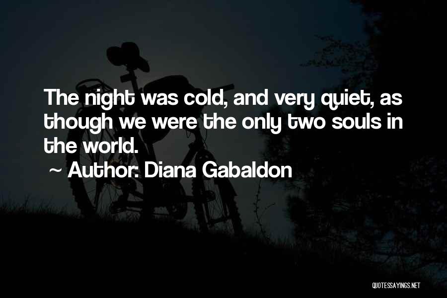 Diana Gabaldon Quotes: The Night Was Cold, And Very Quiet, As Though We Were The Only Two Souls In The World.
