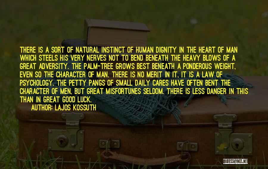 Lajos Kossuth Quotes: There Is A Sort Of Natural Instinct Of Human Dignity In The Heart Of Man Which Steels His Very Nerves