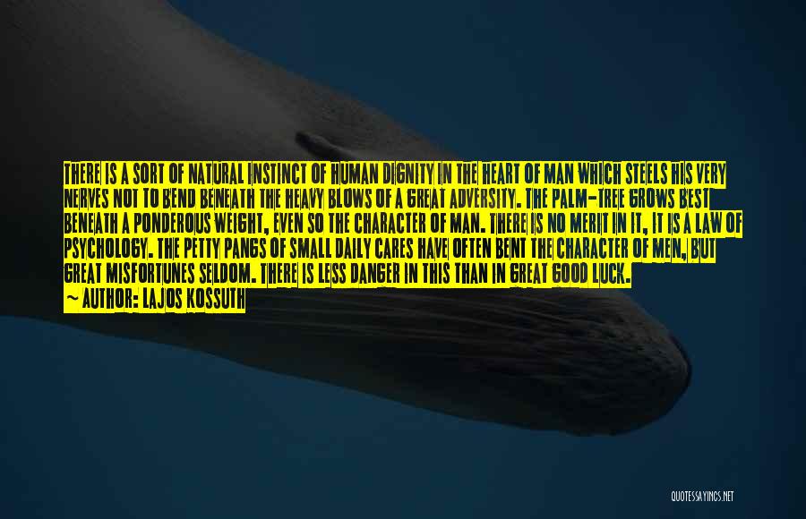 Lajos Kossuth Quotes: There Is A Sort Of Natural Instinct Of Human Dignity In The Heart Of Man Which Steels His Very Nerves
