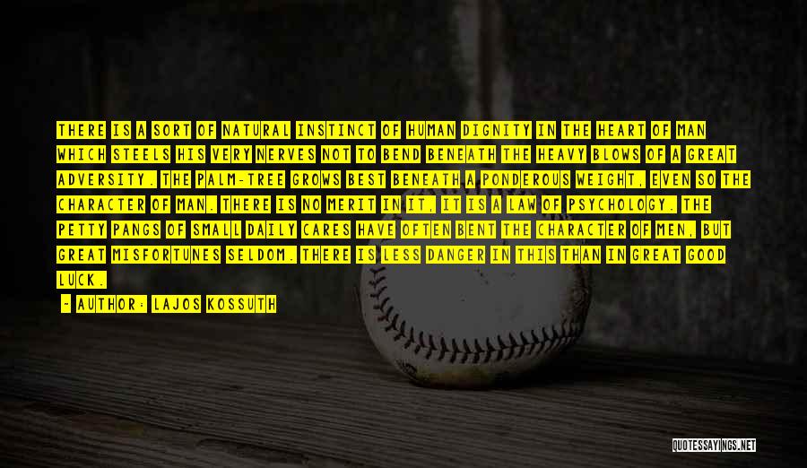 Lajos Kossuth Quotes: There Is A Sort Of Natural Instinct Of Human Dignity In The Heart Of Man Which Steels His Very Nerves