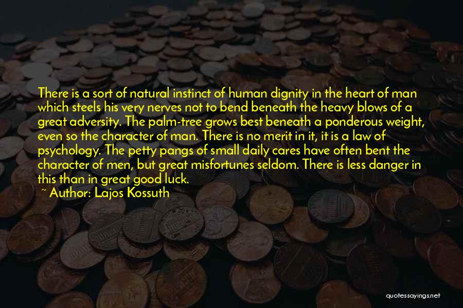 Lajos Kossuth Quotes: There Is A Sort Of Natural Instinct Of Human Dignity In The Heart Of Man Which Steels His Very Nerves