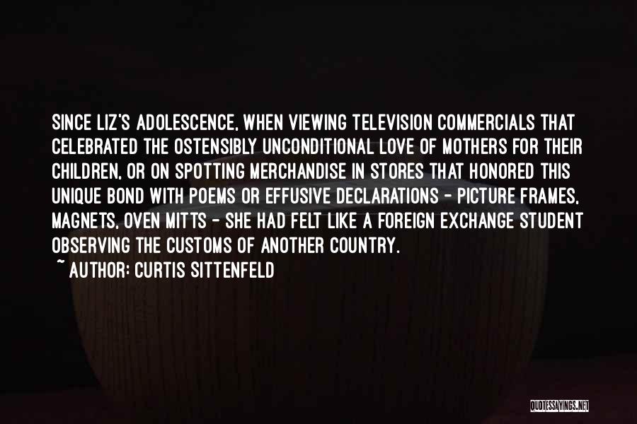 Curtis Sittenfeld Quotes: Since Liz's Adolescence, When Viewing Television Commercials That Celebrated The Ostensibly Unconditional Love Of Mothers For Their Children, Or On