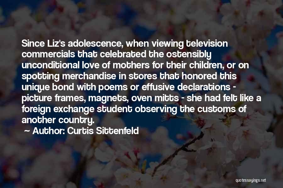 Curtis Sittenfeld Quotes: Since Liz's Adolescence, When Viewing Television Commercials That Celebrated The Ostensibly Unconditional Love Of Mothers For Their Children, Or On