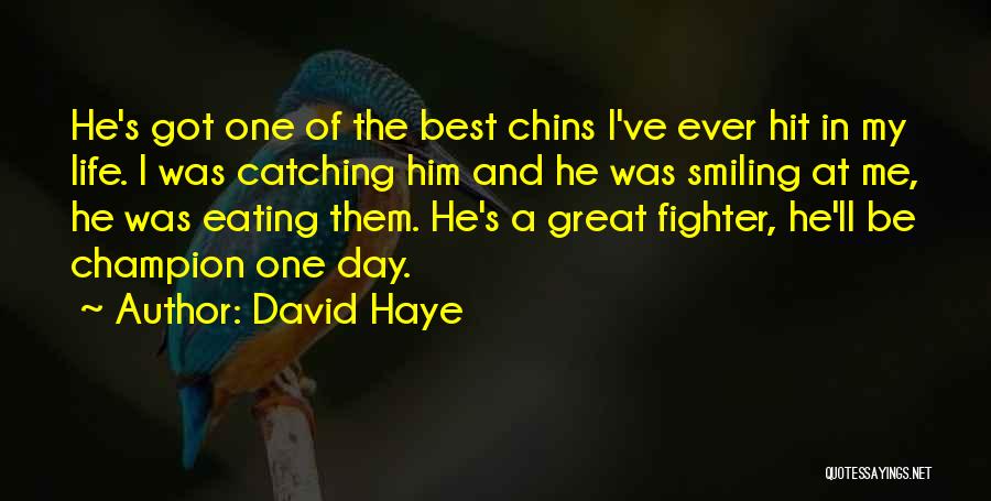 David Haye Quotes: He's Got One Of The Best Chins I've Ever Hit In My Life. I Was Catching Him And He Was