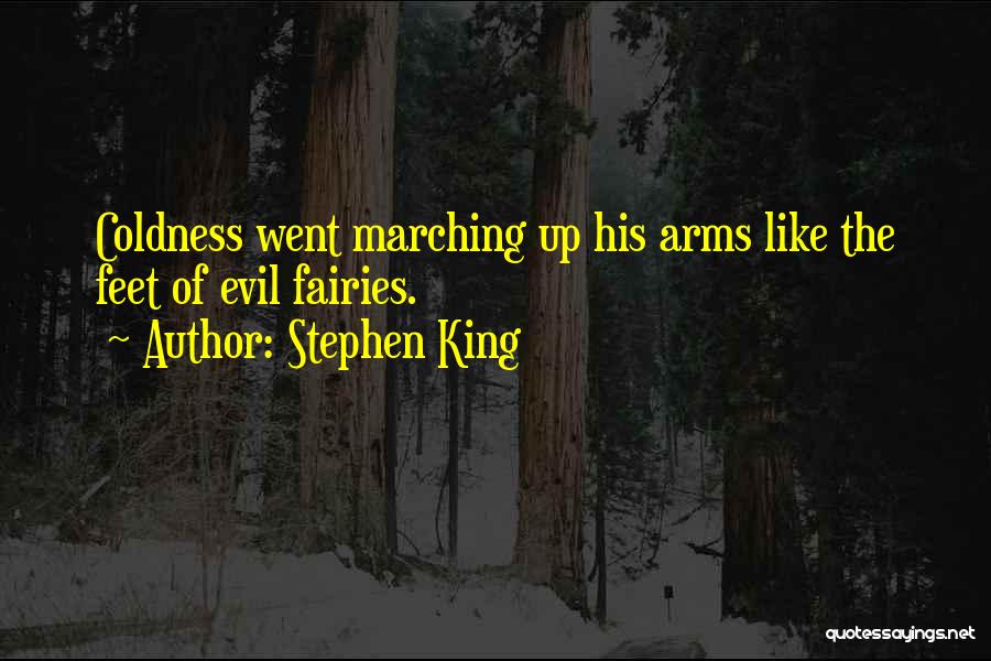 Stephen King Quotes: Coldness Went Marching Up His Arms Like The Feet Of Evil Fairies.