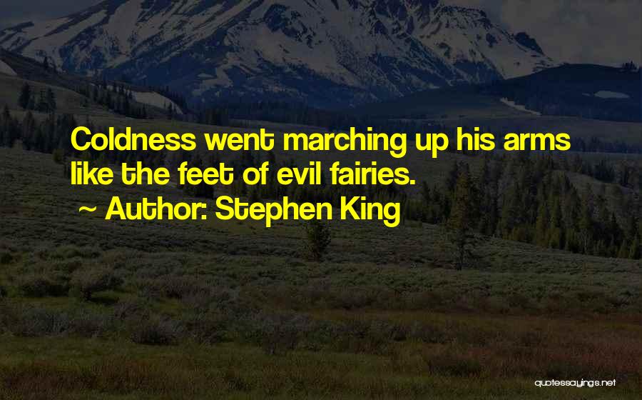 Stephen King Quotes: Coldness Went Marching Up His Arms Like The Feet Of Evil Fairies.