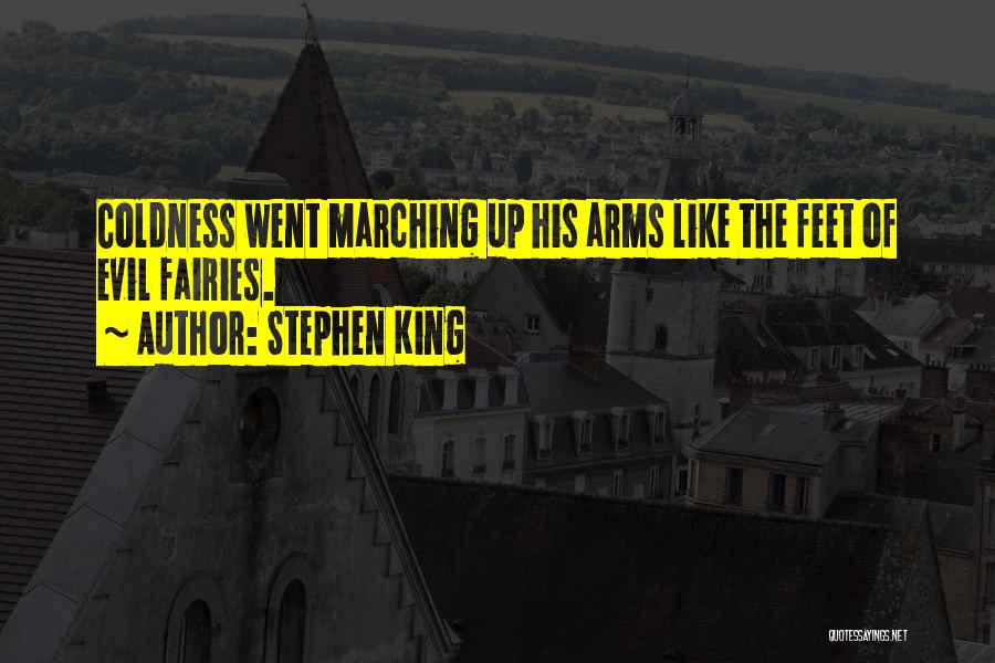 Stephen King Quotes: Coldness Went Marching Up His Arms Like The Feet Of Evil Fairies.