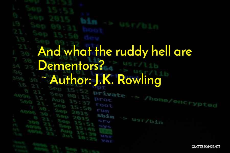 J.K. Rowling Quotes: And What The Ruddy Hell Are Dementors?