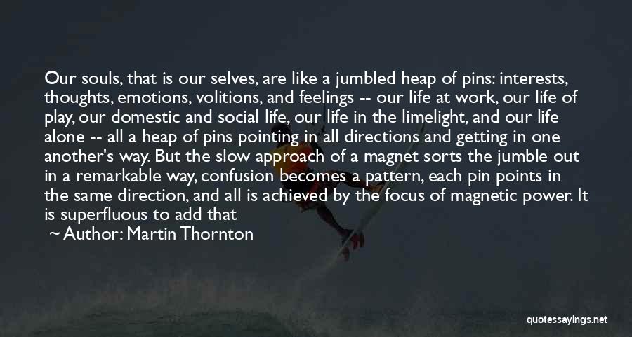 Martin Thornton Quotes: Our Souls, That Is Our Selves, Are Like A Jumbled Heap Of Pins: Interests, Thoughts, Emotions, Volitions, And Feelings --