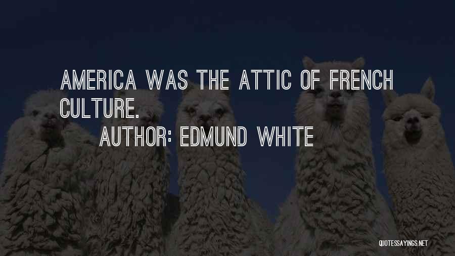 Edmund White Quotes: America Was The Attic Of French Culture.