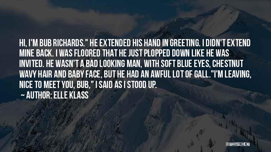 Elle Klass Quotes: Hi, I'm Bub Richards. He Extended His Hand In Greeting. I Didn't Extend Mine Back. I Was Floored That He