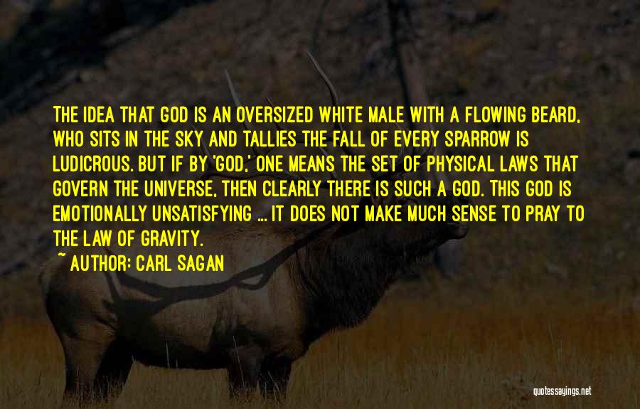 Carl Sagan Quotes: The Idea That God Is An Oversized White Male With A Flowing Beard, Who Sits In The Sky And Tallies