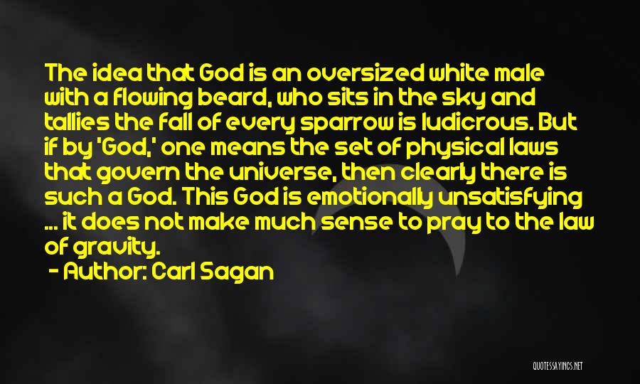 Carl Sagan Quotes: The Idea That God Is An Oversized White Male With A Flowing Beard, Who Sits In The Sky And Tallies