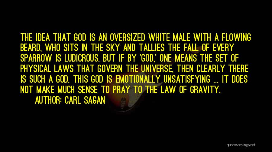 Carl Sagan Quotes: The Idea That God Is An Oversized White Male With A Flowing Beard, Who Sits In The Sky And Tallies