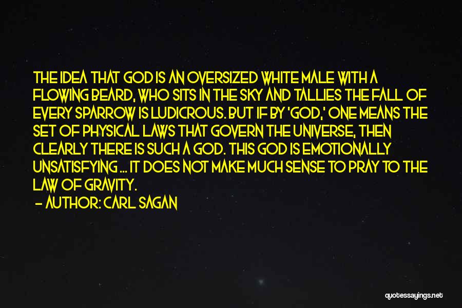 Carl Sagan Quotes: The Idea That God Is An Oversized White Male With A Flowing Beard, Who Sits In The Sky And Tallies