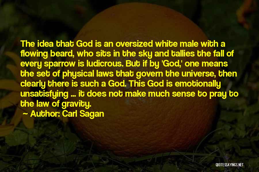 Carl Sagan Quotes: The Idea That God Is An Oversized White Male With A Flowing Beard, Who Sits In The Sky And Tallies
