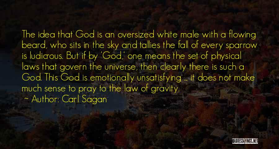 Carl Sagan Quotes: The Idea That God Is An Oversized White Male With A Flowing Beard, Who Sits In The Sky And Tallies
