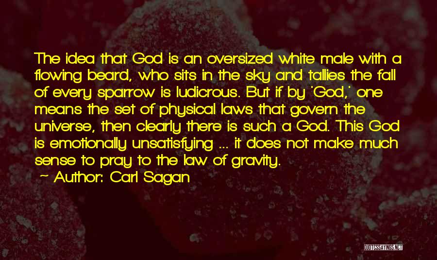 Carl Sagan Quotes: The Idea That God Is An Oversized White Male With A Flowing Beard, Who Sits In The Sky And Tallies
