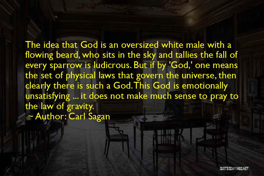 Carl Sagan Quotes: The Idea That God Is An Oversized White Male With A Flowing Beard, Who Sits In The Sky And Tallies