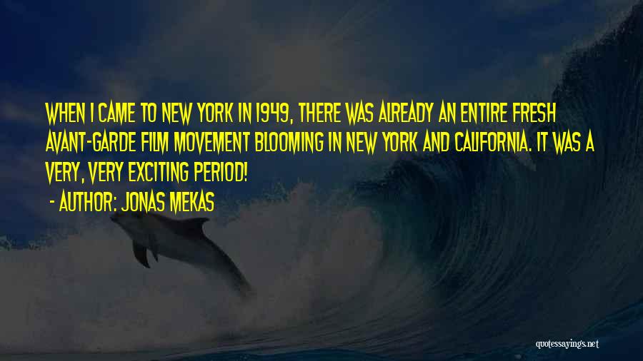 Jonas Mekas Quotes: When I Came To New York In 1949, There Was Already An Entire Fresh Avant-garde Film Movement Blooming In New