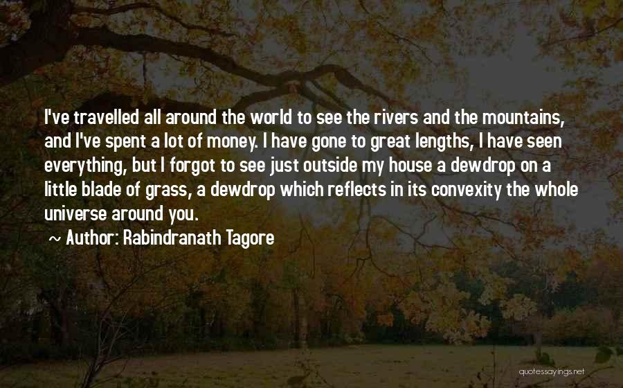 Rabindranath Tagore Quotes: I've Travelled All Around The World To See The Rivers And The Mountains, And I've Spent A Lot Of Money.