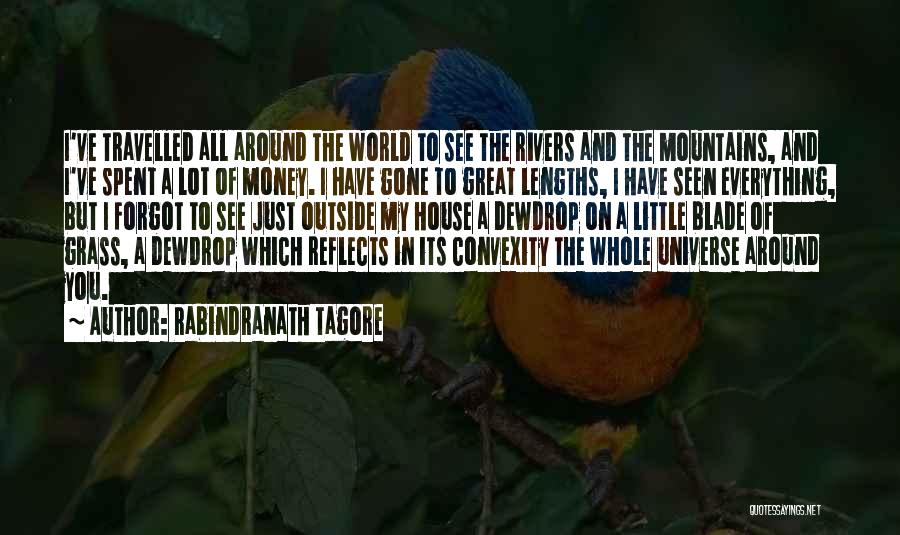 Rabindranath Tagore Quotes: I've Travelled All Around The World To See The Rivers And The Mountains, And I've Spent A Lot Of Money.