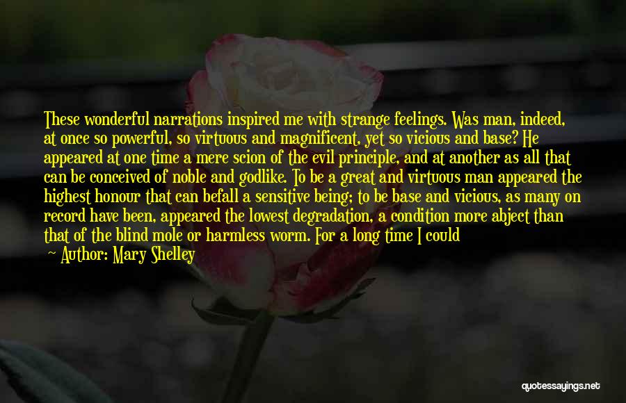 Mary Shelley Quotes: These Wonderful Narrations Inspired Me With Strange Feelings. Was Man, Indeed, At Once So Powerful, So Virtuous And Magnificent, Yet