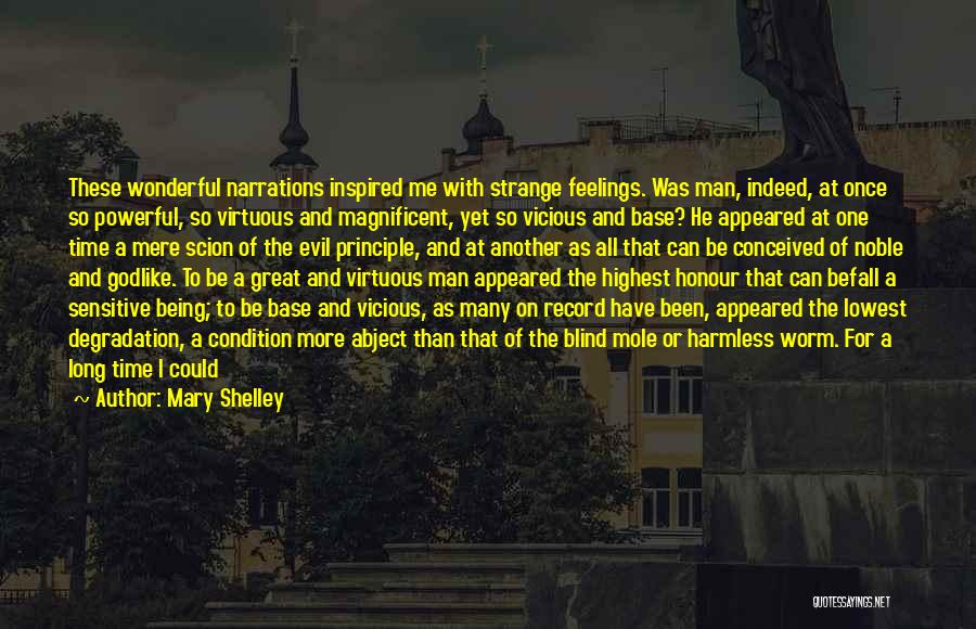 Mary Shelley Quotes: These Wonderful Narrations Inspired Me With Strange Feelings. Was Man, Indeed, At Once So Powerful, So Virtuous And Magnificent, Yet