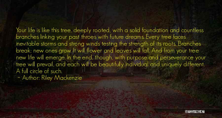 Riley Mackenzie Quotes: Your Life Is Like This Tree, Deeply Rooted, With A Solid Foundation And Countless Branches Linking Your Past Throes With