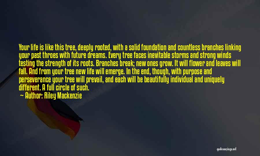 Riley Mackenzie Quotes: Your Life Is Like This Tree, Deeply Rooted, With A Solid Foundation And Countless Branches Linking Your Past Throes With