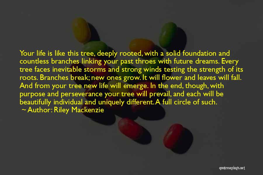 Riley Mackenzie Quotes: Your Life Is Like This Tree, Deeply Rooted, With A Solid Foundation And Countless Branches Linking Your Past Throes With