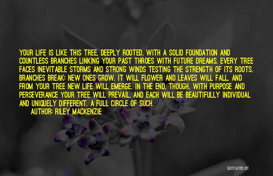 Riley Mackenzie Quotes: Your Life Is Like This Tree, Deeply Rooted, With A Solid Foundation And Countless Branches Linking Your Past Throes With