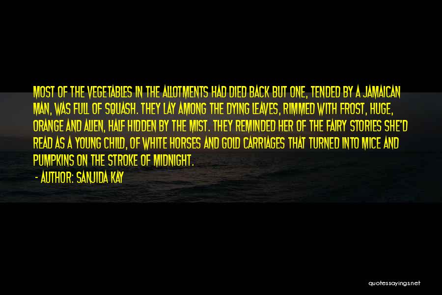 Sanjida Kay Quotes: Most Of The Vegetables In The Allotments Had Died Back But One, Tended By A Jamaican Man, Was Full Of