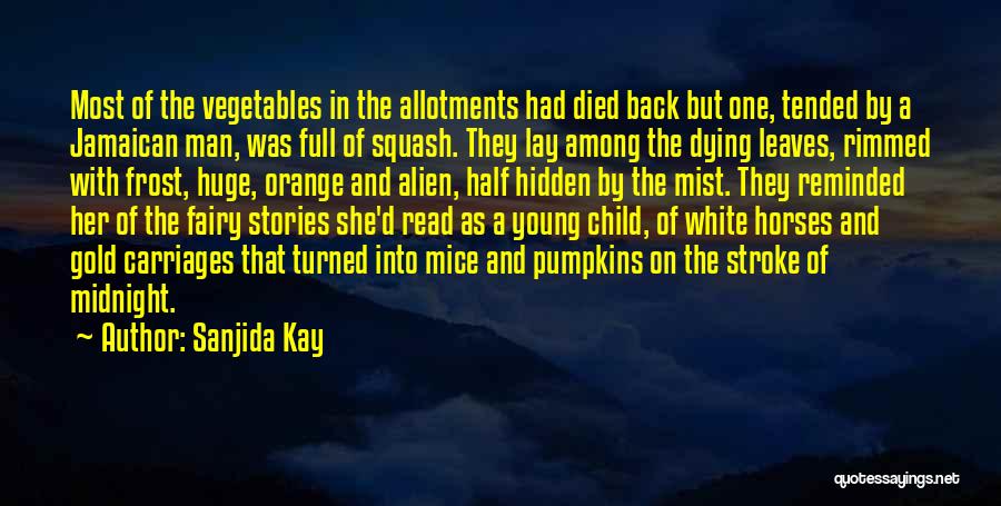 Sanjida Kay Quotes: Most Of The Vegetables In The Allotments Had Died Back But One, Tended By A Jamaican Man, Was Full Of