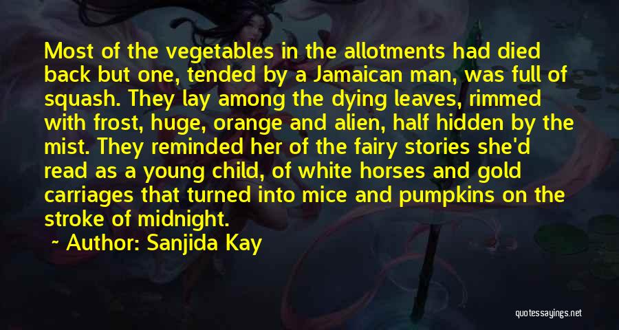 Sanjida Kay Quotes: Most Of The Vegetables In The Allotments Had Died Back But One, Tended By A Jamaican Man, Was Full Of