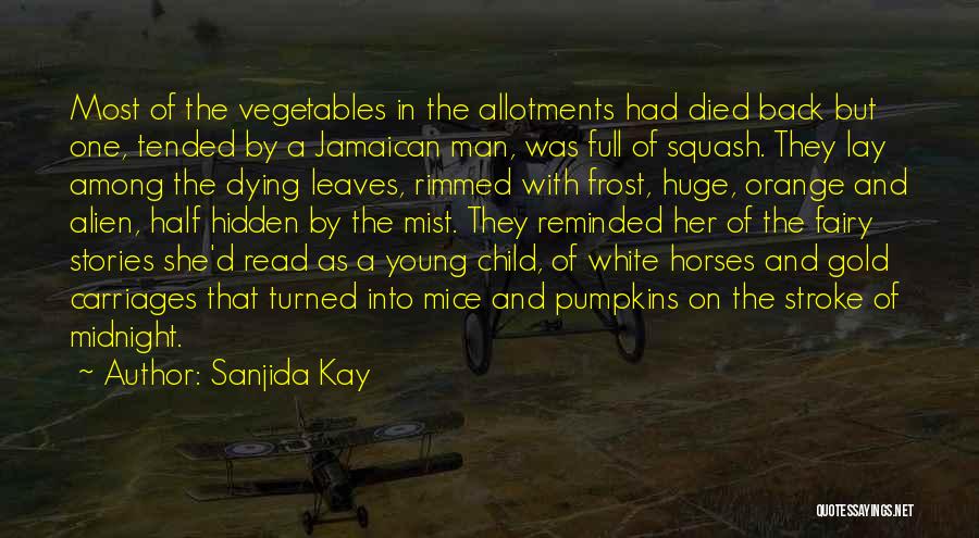 Sanjida Kay Quotes: Most Of The Vegetables In The Allotments Had Died Back But One, Tended By A Jamaican Man, Was Full Of