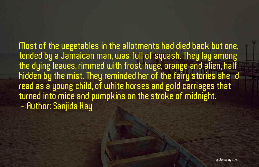 Sanjida Kay Quotes: Most Of The Vegetables In The Allotments Had Died Back But One, Tended By A Jamaican Man, Was Full Of