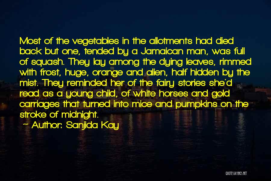 Sanjida Kay Quotes: Most Of The Vegetables In The Allotments Had Died Back But One, Tended By A Jamaican Man, Was Full Of